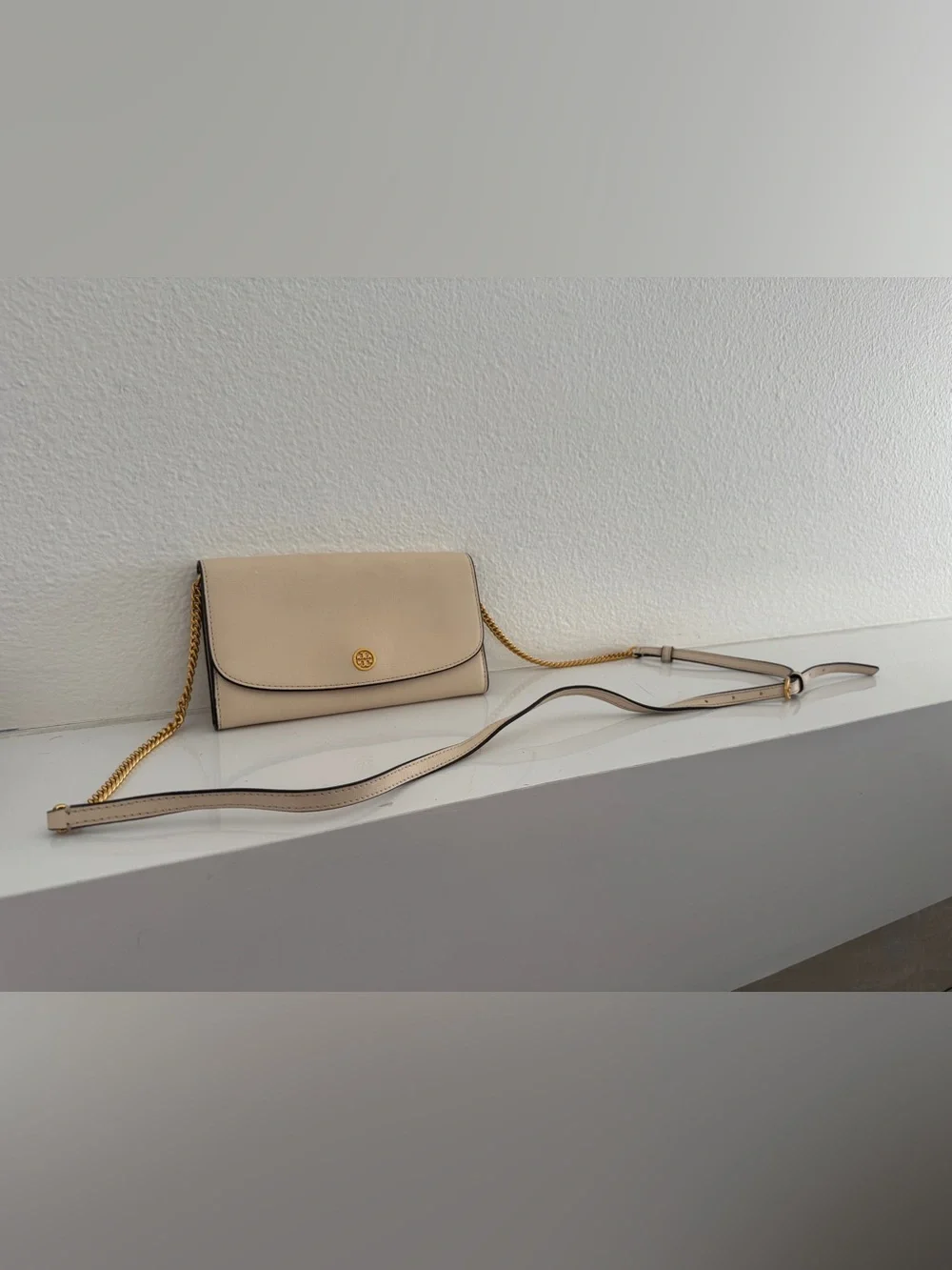 Tory Burch cream leather